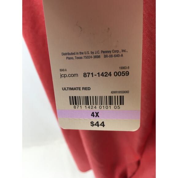 St. John's Bay Active Dress Ultimate Red 4X - Picture 10 of 16